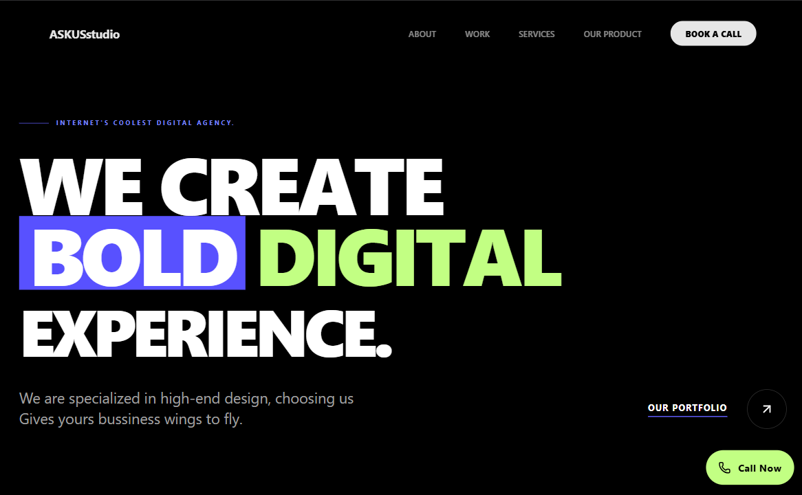 best digital marketing agency lucknow — AskusStudio responsive portfolio website